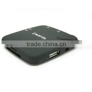 USB 2.0 Flash Card Reader/USB Hub Combo Build-in 60cm Cable Plug&play Without Any Drive thumbnail-4