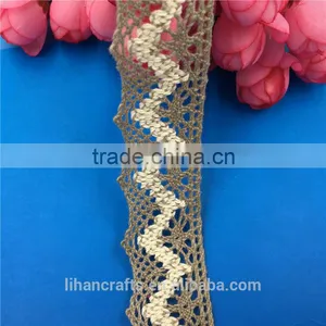 H0366I Elegant Lace Ribbon, 100% Cotton Lace ,Crocheted Lace thumbnail-2