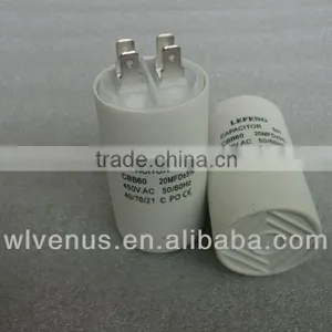 White Plastic Round Case Cbb60 Capacitor 400v 5uf thumbnail-1