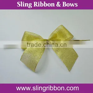 Pre-made Gold Packing Ribbon Bow Wholesale thumbnail-1