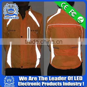 2016 Hot Selling LED Fluorescent Refletive Clothing For Road Safety At Night thumbnail-5