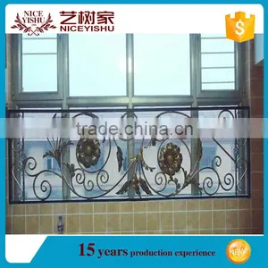 Customized Wrought Iron Morden Balcony Railing /iron Grill Design for Veranda thumbnail-4