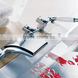 Whirlpool Brass 3 Handles Bathtub Faucet thumbnail-1