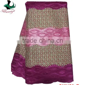 QXN21 Swiss Cotton Lace African Tulle Lace Embroidery Fabric Wholesale thumbnail-2