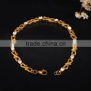 Fashion Dubai 18kgp Gold Plated Healthy Kids Stainless Steel Bracelet Jewelry thumbnail-3