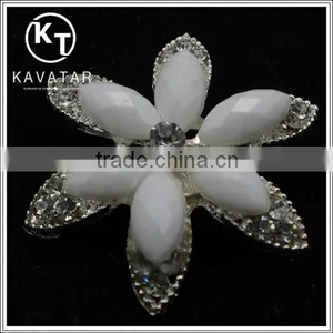 Good Quality NK009 Metal Rhinestone Button With Pearl for Clothes thumbnail-4