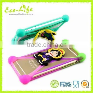 Universal Silicone Bumper Case Cover With Cartoon Slap Holder thumbnail-4