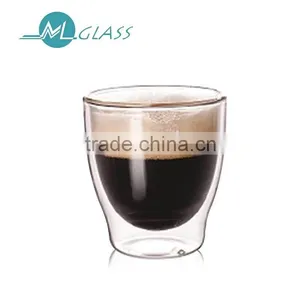 Wholesale High Borosilicate Glass Thick Wall Coffee Cups N6142 thumbnail-1