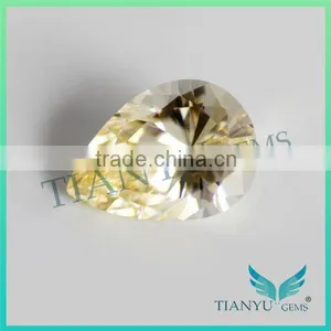 Wholesale Add Facts Synthetic Gemstone L-Yellow Pear Cut CZ Gems thumbnail-1