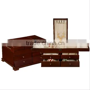 Chinese Factories Wholesale Custom Wooden Jewelry Box, Drawer Storage Boxes, Cosmetic Boxes thumbnail-1