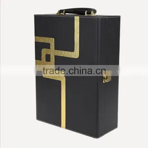 Chinese Factories Wholesale Custom Red Wine Champagne Boxes, Black Beautiful Gift Box thumbnail-1