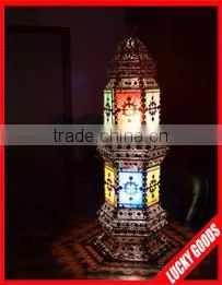 1m Tower Shape Festival Decoration Moroccan Copper Lantern Wholesale thumbnail-1