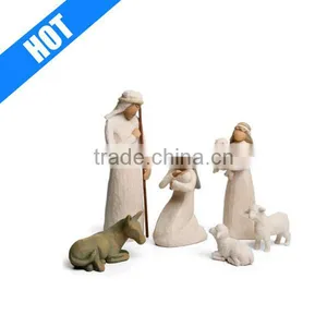 Customized Handmade Painted Christmas Nativity Set Polyresin thumbnail-1