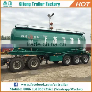 3 Axles V Shaped 45m3 Bulk Cement Silo Trailer Powder Transport Dry Bulk Trailer thumbnail-2