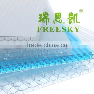 2016 Hot Sale 14mm/16mm/18mm Polycarbonate/plastic Honeycomb Sheet for Greenhouse Building thumbnail-1