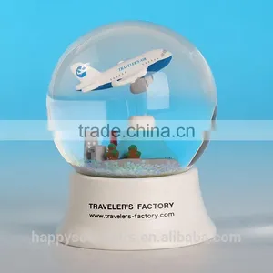 Handmade Resin And Glass Water Ball for Boys, Cool Plane Snowdome thumbnail-2