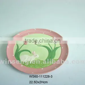 Cheap Price Ceramic Easter Rabbit Design Fruit Plate thumbnail-1