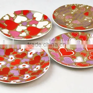8" Cake Plate With Valentine Decal thumbnail-1