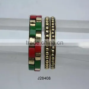 Bone and Brass Mosaic Bracelet on Brass Base thumbnail-1