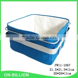 Wholesale Stainless Steel Frame Fabric Bread Basket Pattern thumbnail-1