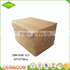 Natural Material Maize Straw Laundry Baskets for Dirty Clothes thumbnail-2