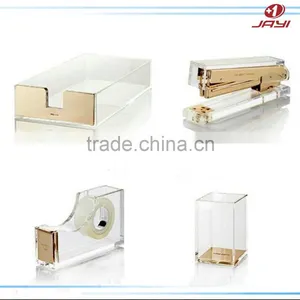 Custom2017 Wholesale Clear And Transparent Acrylic Office Pen Holder Handmade Pen Holder thumbnail-5