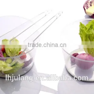 Useful Plastic Salad Bowl With Forks for Kitchen / Plastic Big Salad Bowl With Forks Set thumbnail-4