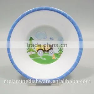Round Cheap Factory 100% Melamine Kids Children Dinner Bowl With Customized Printing thumbnail-2
