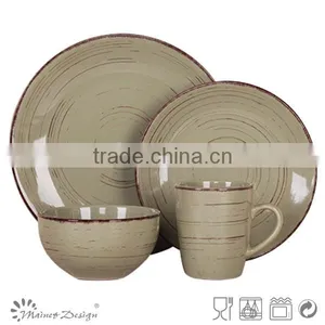 Retro Antique Finished Stoneware Dinner Set 18pcs thumbnail-4