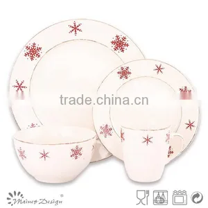 Snowflake Novelty Ceramic Christmas Dinnerware thumbnail-1
