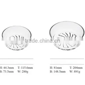 Hand Pressed Glass Bowl Glass Salad Bowls Glass Fruit Bowl thumbnail-1