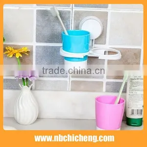 Plastic Bathroom Wall Mounted Toothbrush Cup thumbnail-3