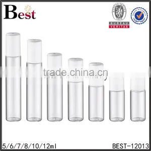 Cosmetic Fragrance Perfume Bottle Roll on 5ml 10ml 12ml Clear Stainless Steel Roller White Plastic pp Cover Bottle Perfume thumbnail-6