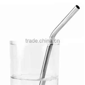 Bent Stainless Steel Long Cool Drinking Straw 4pcs/Set Curved Metal Straw thumbnail-3