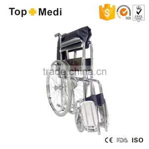 Guangzhou Best Price Manual Steel Wheelchair / Silla de Ruedas thumbnail-3
