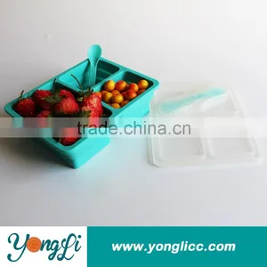 China Custom 3-Compartment Bento Lunch Box Containers thumbnail-1