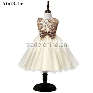 Girl Formal Dress Ceremony 2016 New Sleeveless Children Wedding Birthday Dresses For Girls Toddler Girls Clothes Kids Party Wear thumbnail-1