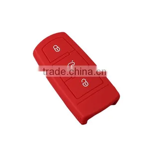 Hot Selling Custom Silicone Car Key Cover Flip Remote Key Case for VW With 3 Buttons thumbnail-4