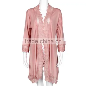 Women's Summer Casual Beach Kimono Cover Up 3/4 Sleeve Floral Lace Kimono Cardigan Swimwear Cover Up Beachwear thumbnail-2