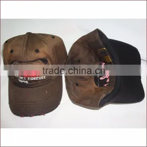 100% Octton Wholesale Enzyme Washed Distressed Baseball Cap With Embroidery LOGO thumbnail-4