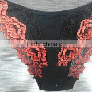 Black Lace Sexy Panty /Ladies Cotton Underwear thumbnail-1
