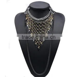 Women Fashion Alloy Net Collar Necklace Jewelry thumbnail-1