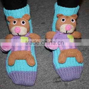 Customized Animal Teen Girl Tube Cartoon Acrylic Sock With Animal Head thumbnail-5