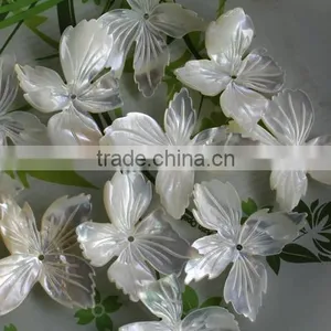 Long Hollow Flower Design White Shell Pendant Charms Diy Long Shell Jewelry Component Accessories 2016 thumbnail-4
