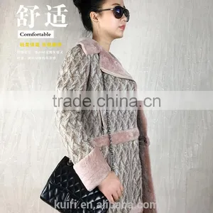 Autumn Winter New 2016 Slim Short Women's Full Pelt Wool Sheep Shearing Real Fur Coat Thick Outerwear Coats Women Jacket Hot thumbnail-3