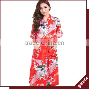 Women Robe Bathrobe Satin Kaftan Dress Abaya Nightdress RL1-0011 thumbnail-1
