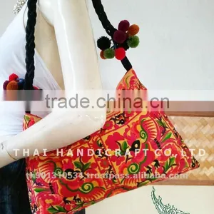 Thai Embroidered HMONG Hill Tribe Tote Hand Bag thumbnail-1