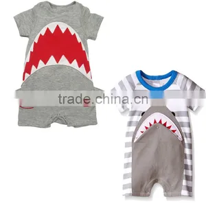 Wholesale Funny 3D Baby Rompers Shark Newborn Baby Clothes Rompers Animals Pattern thumbnail-1