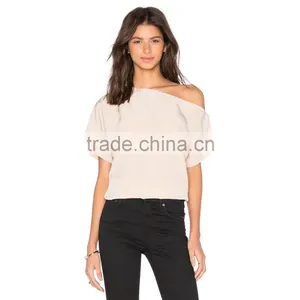Hot Sell Lady Fashion Cutting Blouse Design thumbnail-1