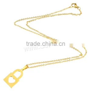 Necklaces Women 2017 Lock 18k Gold Plated Jewelry Set thumbnail-5